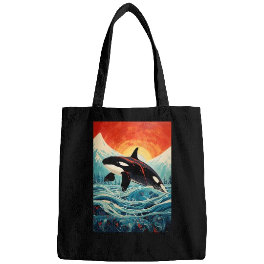 Native American Indian Orca Alaska Bags