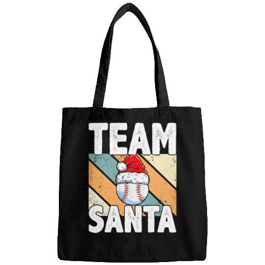 Team Santa Softball Christmas Family Matching Pajamas Tees Bags