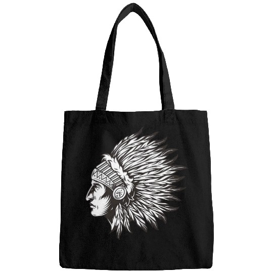 Native American Spirit Motorcycle Skull Indian Chief Totem Bags