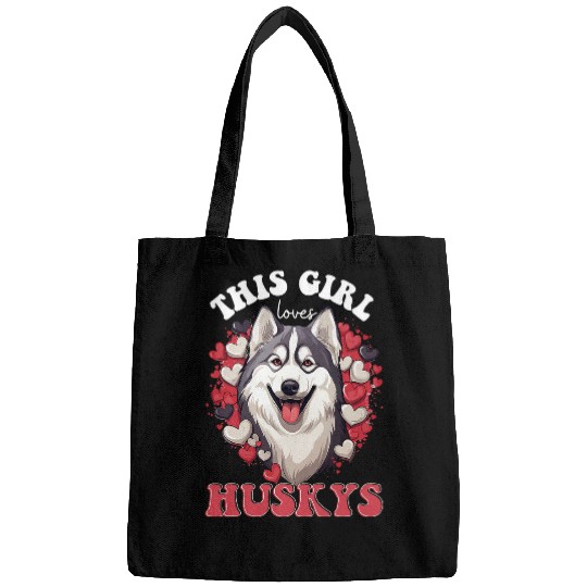 Siberian Husky Dog Breed Pet This Girl loves Huskys Bags