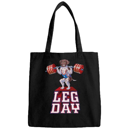 Leg Day german shorthaired pointer Bags