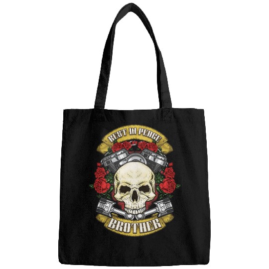 Skull Roses and Bike Parts Wreath  RIP  Motorcycle Engine Bags