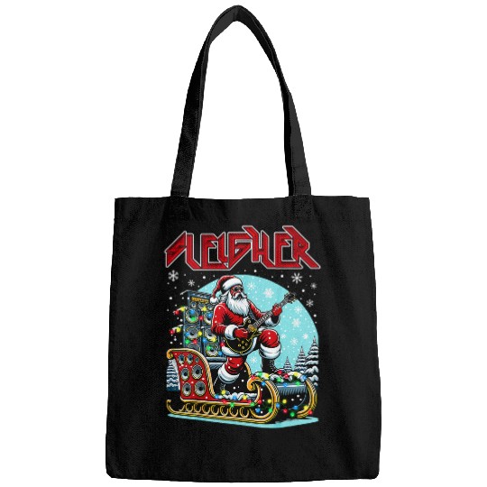 Sleigher Hail Santa Heavy Metal Christmas Rock xmass Art Bags