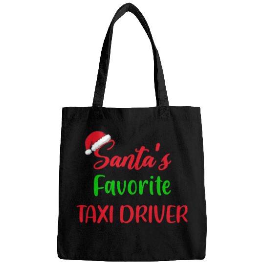 Santas Favorite Taxi driver Funny Gift Christmas Pajama Xmas Bags
