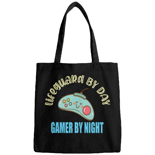Lifeguard By Day Gamer By Night Funny Swim Job Video Kawaii Bags
