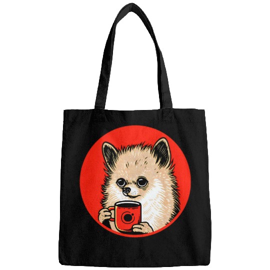 Pomeranian Coffee Funny Dog Beverage Bags