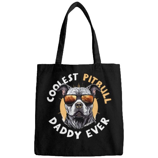 Discover Pitbull Pittie Dog Breed Pet Coolest Pitbull Dad Ever Bags