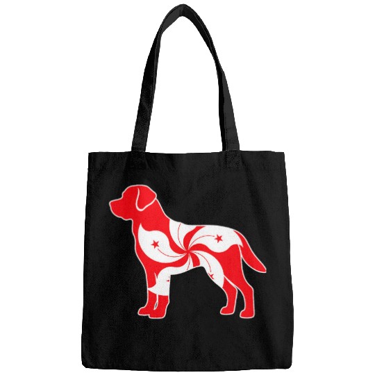 Silhouette Flag of Hong Kong Labrador Retriever Bags