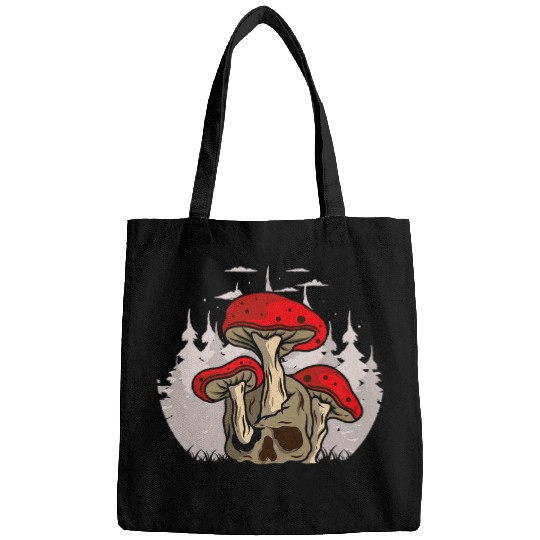 Skull Mushrooms Mycologist Forest Halloween Costume Bags