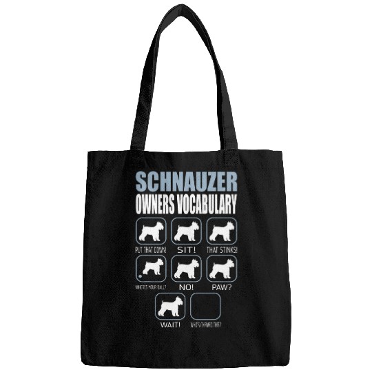 Schnauzer Dog Stubborn Tricks Owner Vocabulary Gift Bags