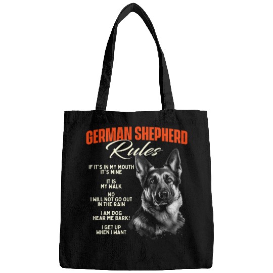 German Shepherd Rules Dog Lover Animal Pet Breeder Bags