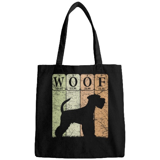Schnauzer Dog Periodic Table Elements Mini Schnauzer Woof Bags