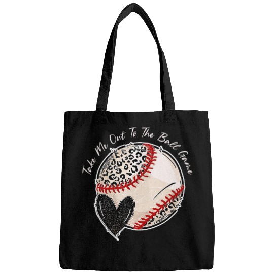 Take Me Out To The Ball Game Leopard Baseball Player Lover Bags