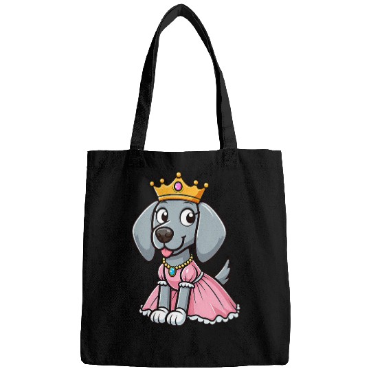 Weimaraner Princess Funny Dog Royalty Bags