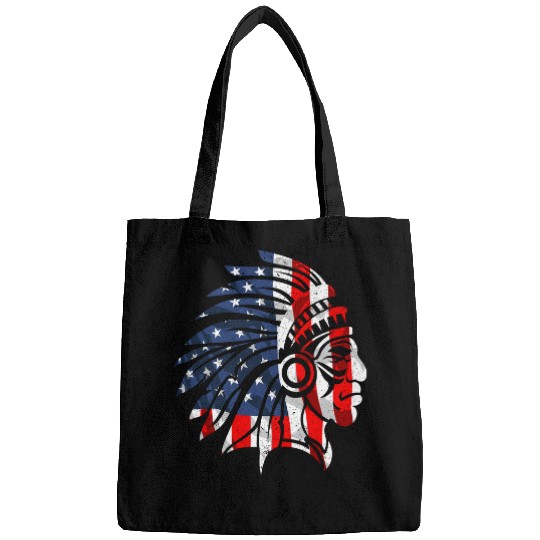 Native American USA Flag Indigenous People 4th Of July 1 Bags