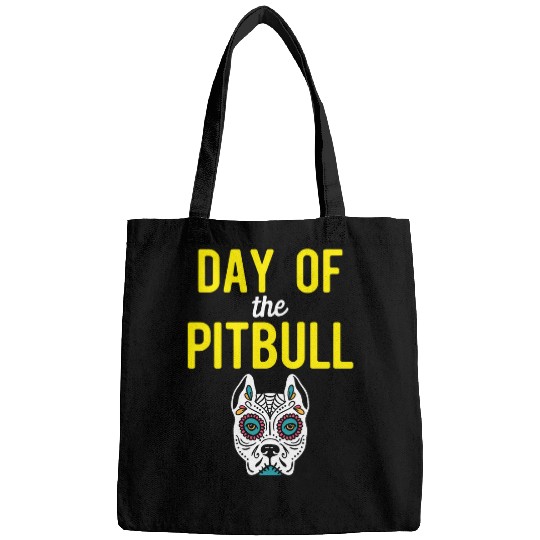 Pitbull Sugar Skull Mexican Dog Dia De Los Muertos Halloween 1 Bags