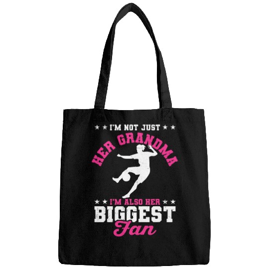 Discover Im Not Just Her Grandma Grandmother Funny Soccer Women Bags