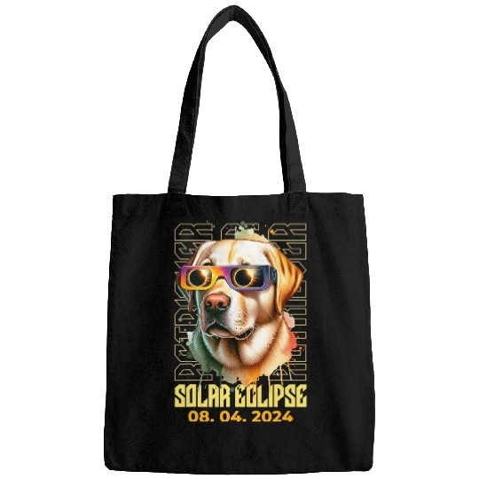 Solar Eclipse 2024 Dog Wearing Solar Eclipse Glasses Bags