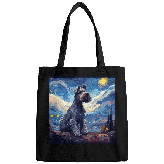 Schnauzer Starry Night For Dog Mom Dog Dad 1 Bags