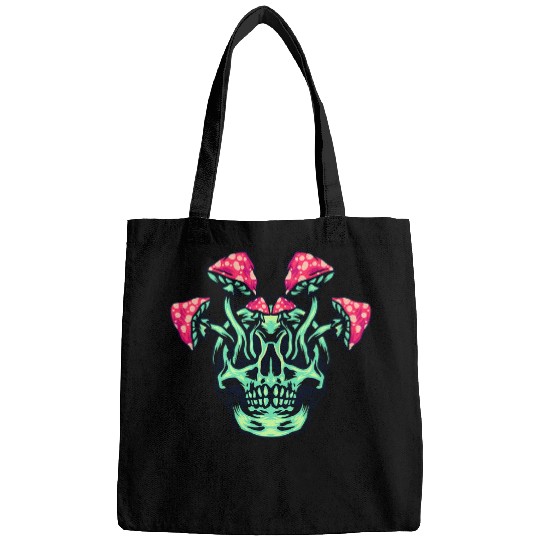 Skull Mycologist Mushrooms Psychodelic Halloween Costume Bags