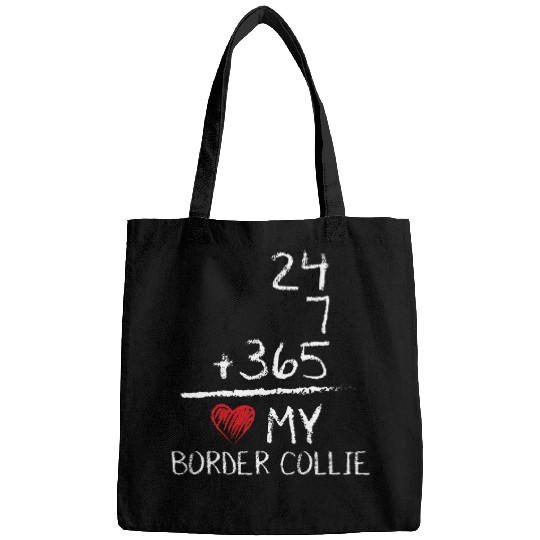 I Love My Dog 24 7 365 Border Collie Bags