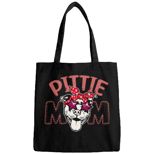 Pittie Mom Dog Lovers Mothers Day Dog Woman Pitbull Owner Bags