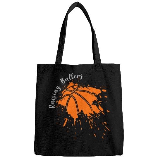 Raising Ballers Player Coachs Mom Dad Game Day Vibes Graphic Bags