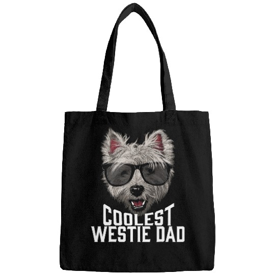 west highland white terrier westie dog dad puppy Bags