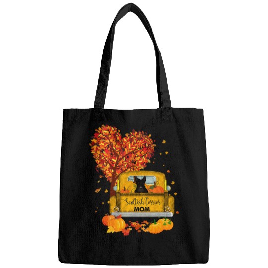 Dog Scottish Terrier Pumpkin Truck Thanksgiving Halloween Bags
