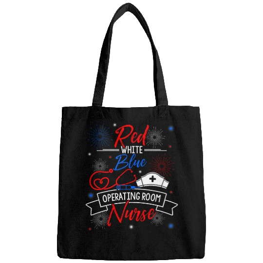 Red White Blue Operating Room nurses Patriotic nurses Support Bags