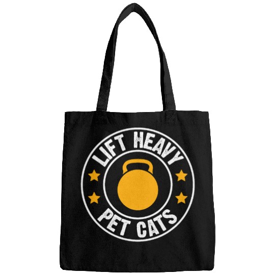 Lift Heavy Pet Cats Funny Workout Gym Fitness Cat Owner Bags