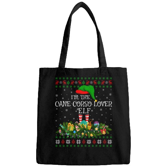 Matching Family Ugly Im The Cane Corso Lover Elf Christmas Bags