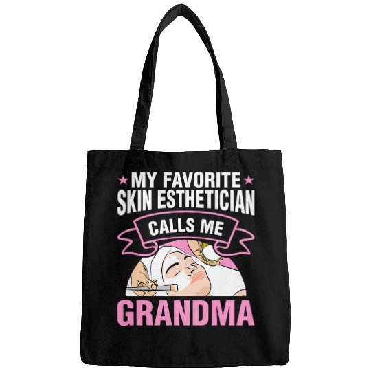 Skin Esthetician Calls Me Grandma Cosmetologist Graphic Bags