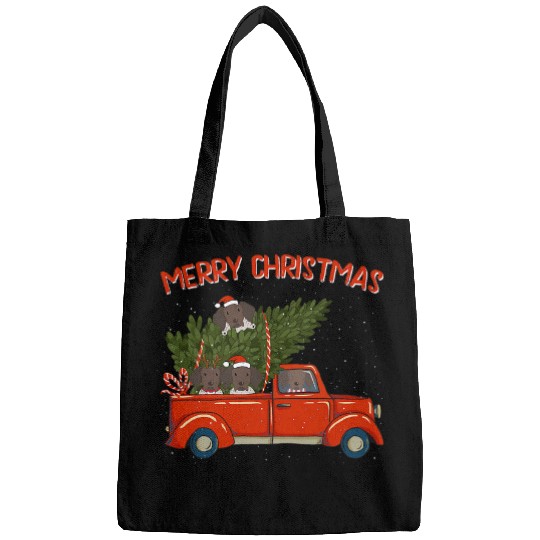 German Shorthaired pointer Retro Truck Xmas Bags
