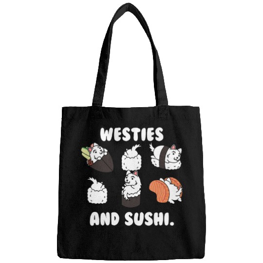 Westie And Sushi Dog Bags