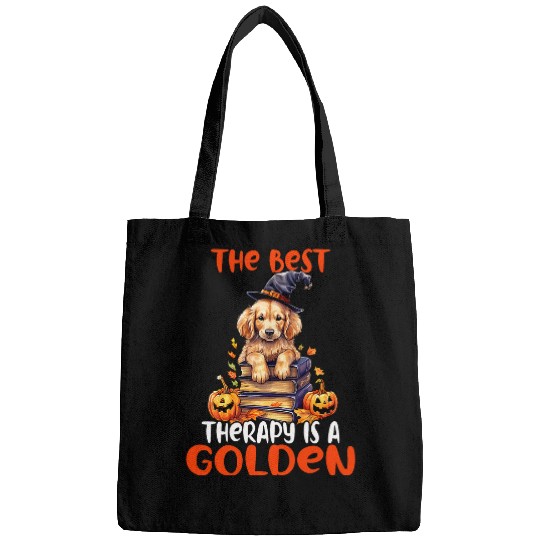 The bests Therapy Is A Golden Retriever Dog Autumn Fall Lover 2 Bags