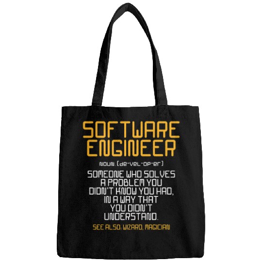 Software Engineer Developer t Funny Wizard Magician Bags