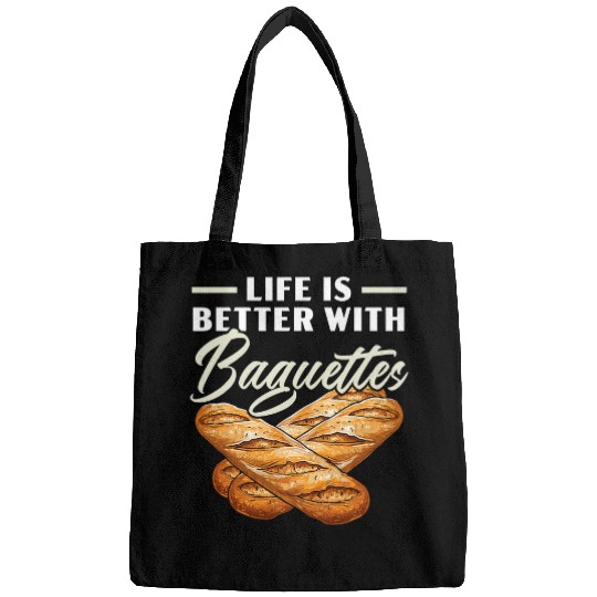 Love Baguette French Bread Food Lover Baker Bakery Bags