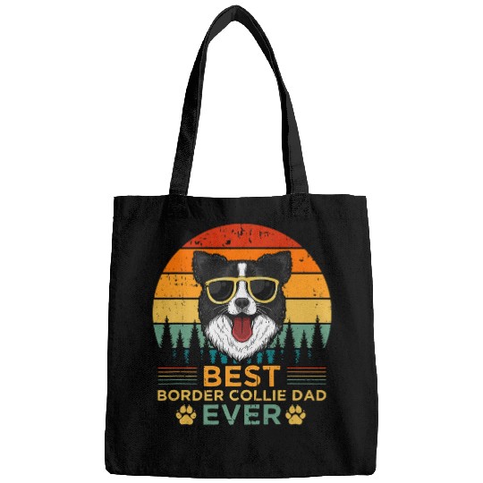style bests border collie dad ever fars day Bags