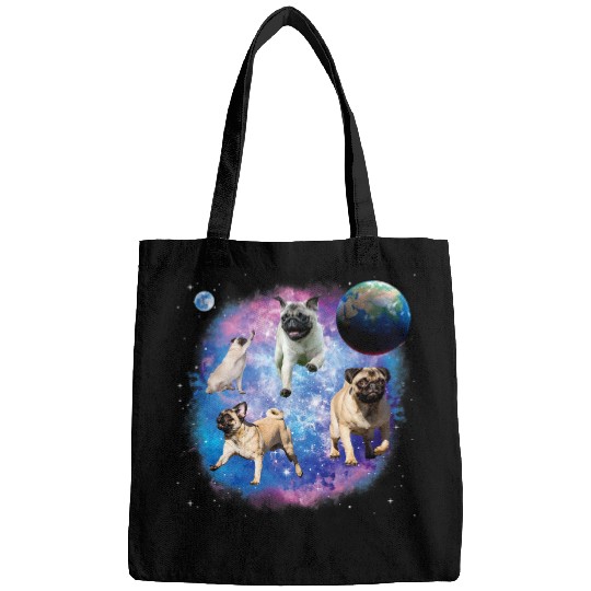 Space Pug Funny Pug Galaxy Pugs in Space Bags