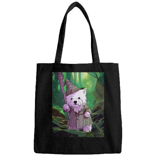 West Highland White Terrier Wizard Funny Dog Magic Bags