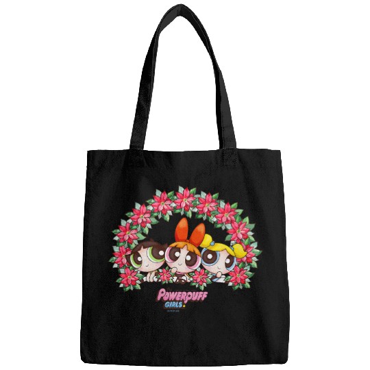 The Powerpuff Girls Christmas Poinsettia Group Portrait Bags