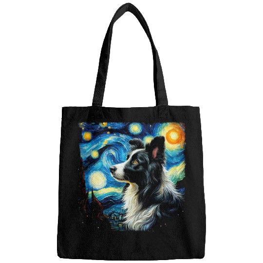 Stellar Canine Dreamscape Border Collie Starry Night 1 Bags