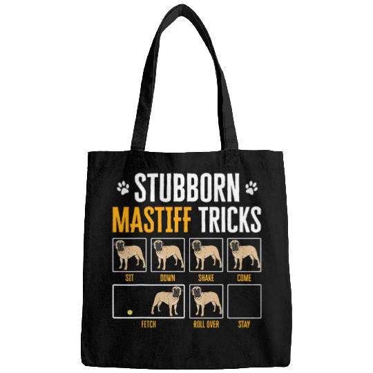 Stubborn Mastiff Tricks English Mastiff Dog Bags