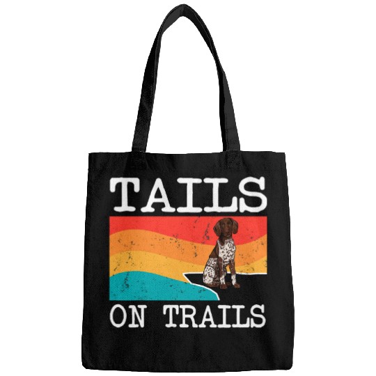 Tails On Trails German Shorthaired Pointer Dog Funny Hiking Bags
