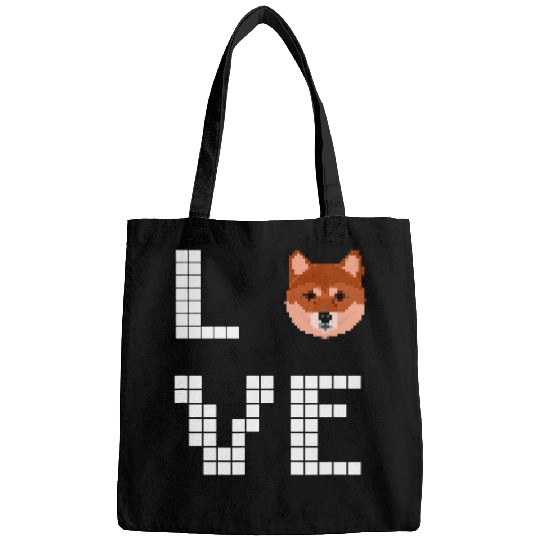 Dog Shiba Inu s Dog Lover Pixel Art Bags