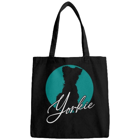 Sitting Yorkie graphical Yorkshire Terrier 2 Bags