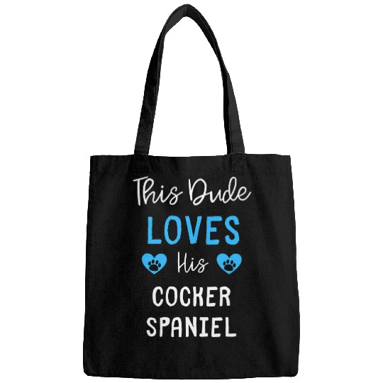 This Dude Loves His Cocker Spaniel Bags