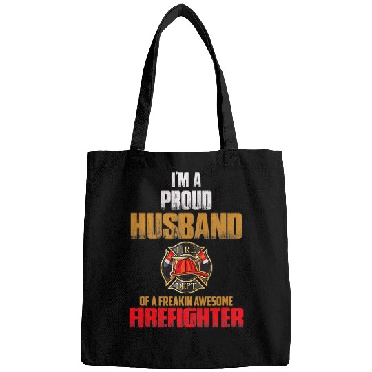 Proud Firefighter Husband Active Bags