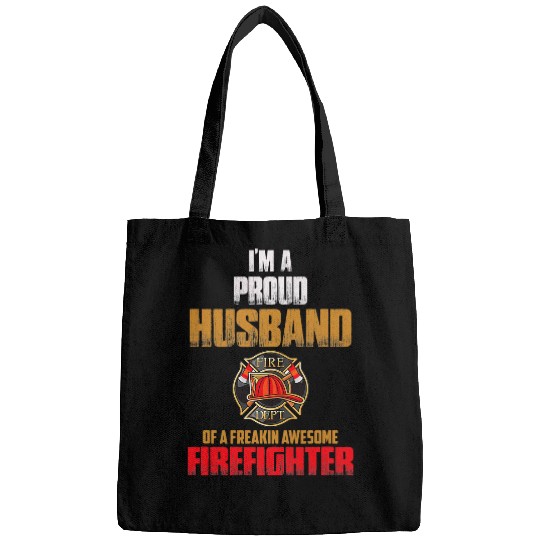 Proud Firefighter Husband Active Bags